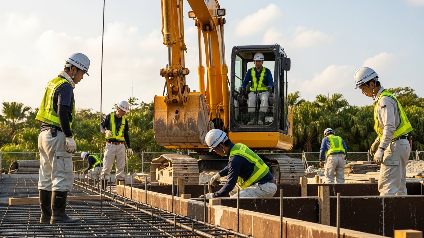 【沖縄 建設業】現場作業で安定して稼げる人の特徴と成功事例